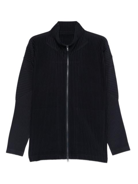 zip pleated jacket