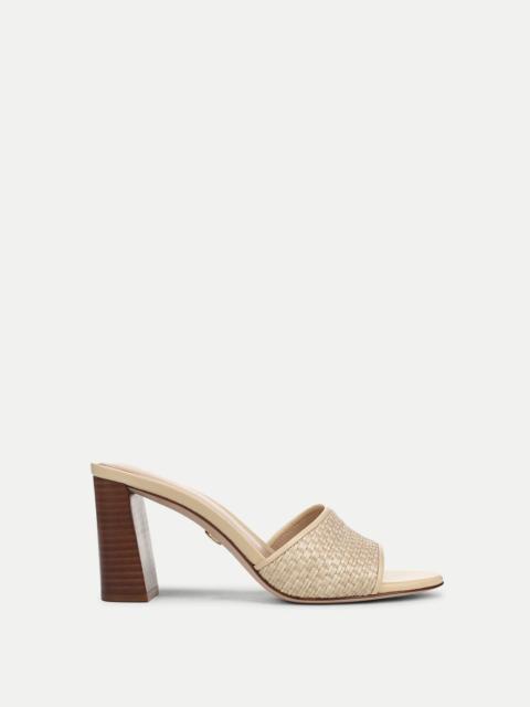 GALESSA RAFFIA MID-HEEL SANDAL