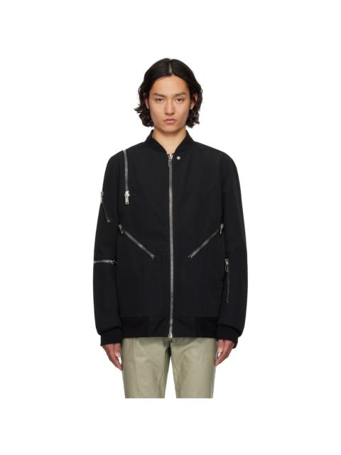 Black Hollywood Jumbo Headon Flight Jacket