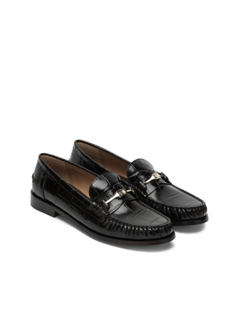 Harry crocodile-embossed loafers