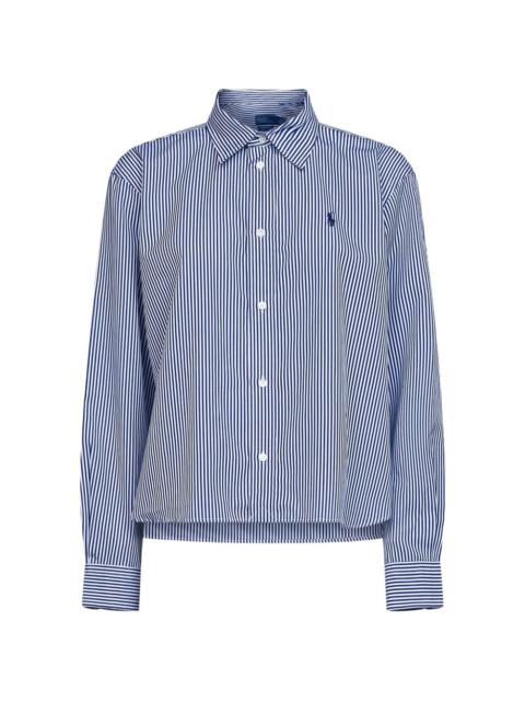striped cotton button-up shirt