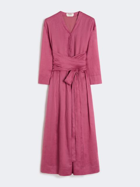 Ramie canvas dress - CYCLAMEN