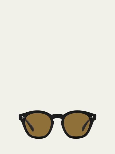 Boudreau L.A. Round Acetate & Plastic Sunglasses