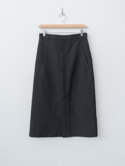 Wool Cotton Linen Ox Skirt - Black