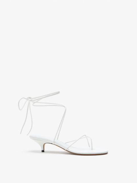 Slash Tie Sandals in Capretto Leather