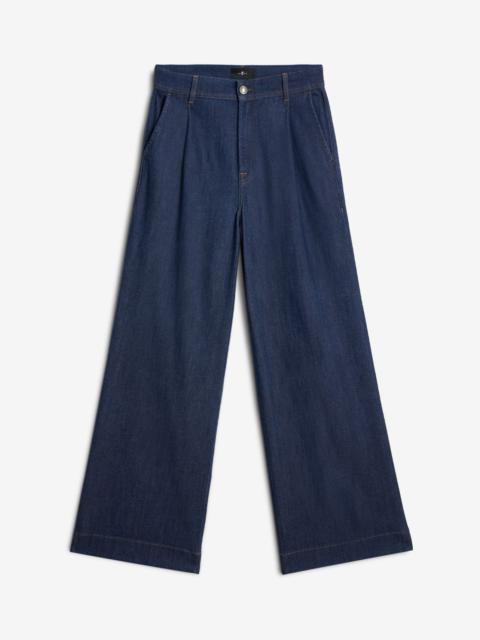 Weightless Pleated Denim Trouser in Halona