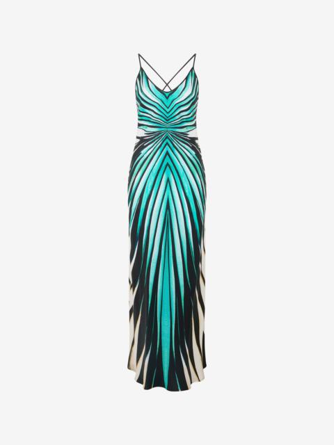 Ray Of Sea Print Silk Maxi Dress