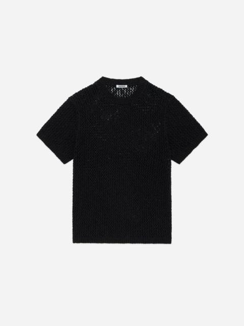Knit T-Shirt - Black Flamme Mesh