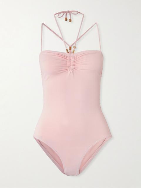 Tresor Odyssee embellished swimsuit Pink