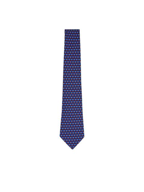 tree-print silk tie