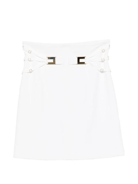 high-waisted mini skirt