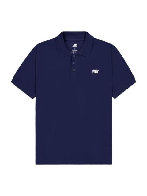New Balance Cotton Polo T-shirt 'Navy' MT41503-NNY