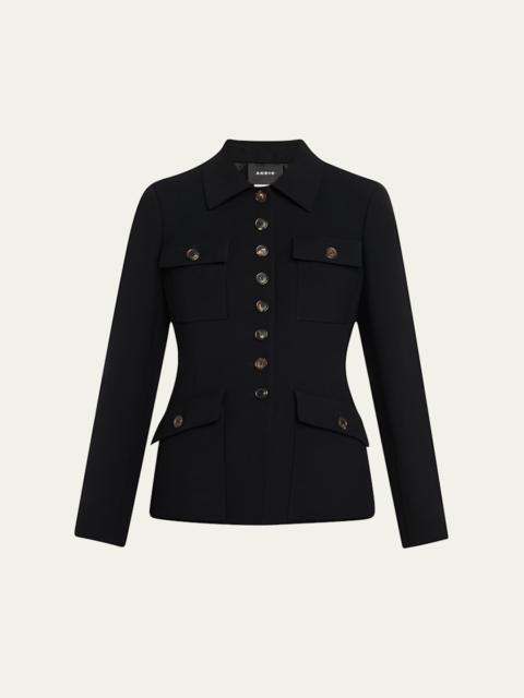 Delia Single-Breasted Wool Double-Face Jacket