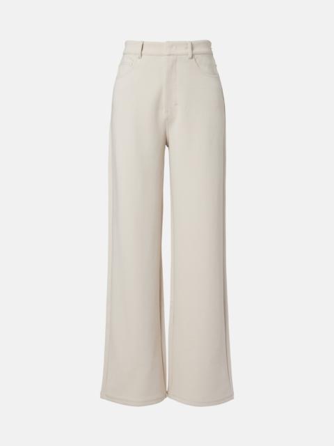 Brioso cotton-blend wide-leg pants