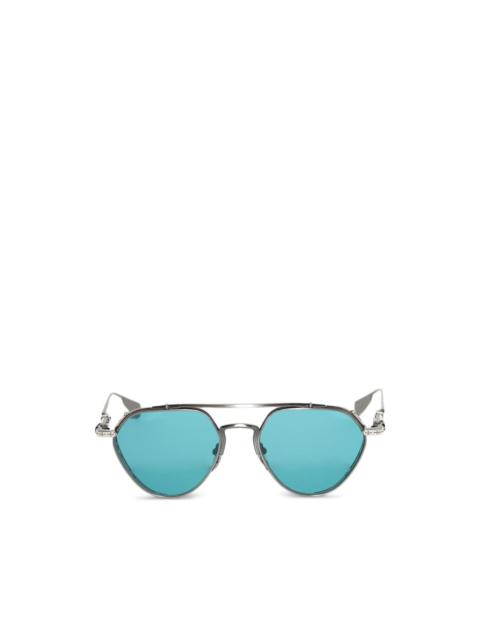 geometric frame sunglasses