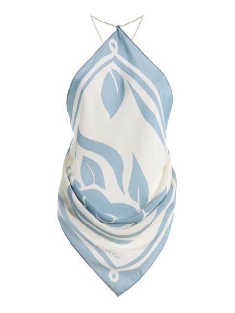 Lilou Scarf Top blue