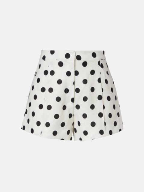 Rosalie polka-dot linen shorts