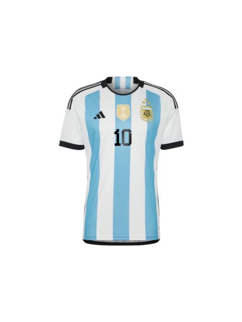adidas Argentina 23/23 Messi Winners Home Replica Jersey White/Light Blue