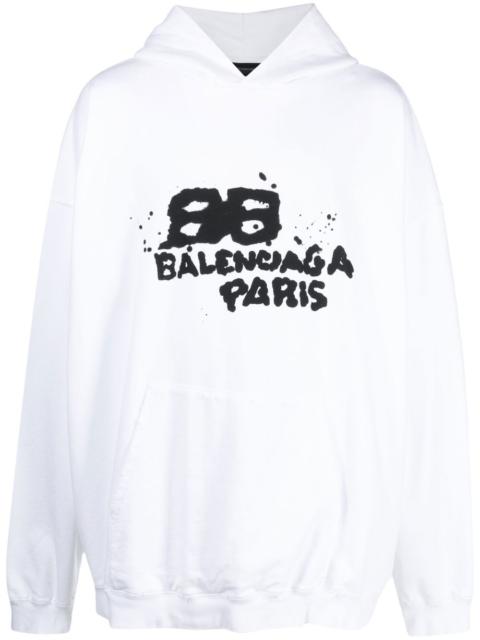 logo-print pullover hoodie