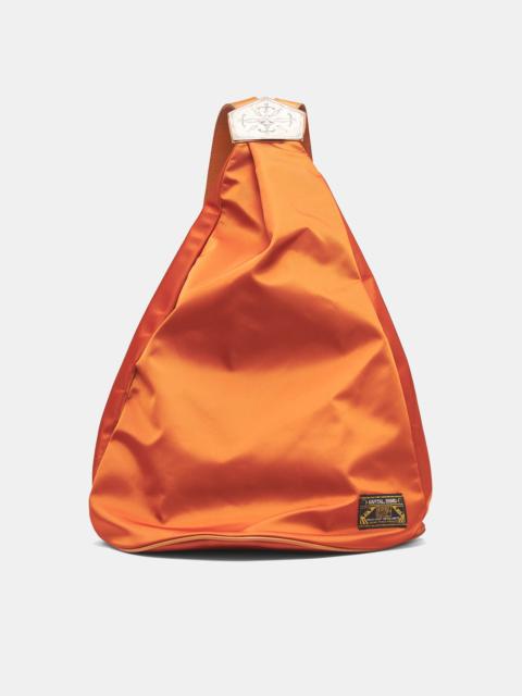 Orange Nylon & Leather Medicine Bag