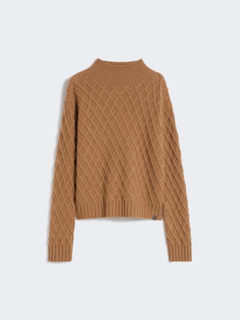 MOLI Camel-yarn high-neck jumper