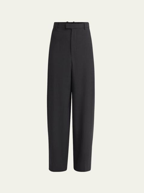 Men's Wool-Blend Tricotine Trousers