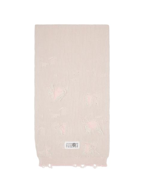 Gray & Pink Amended Optical Ribs Scarf