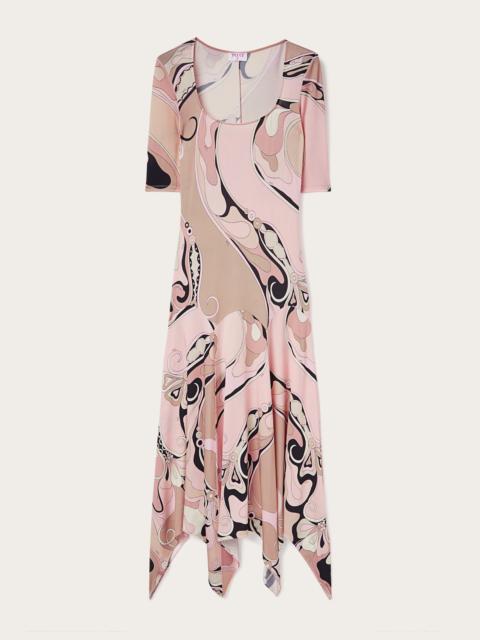 ORCHIDEE PRINT LONG DRESS