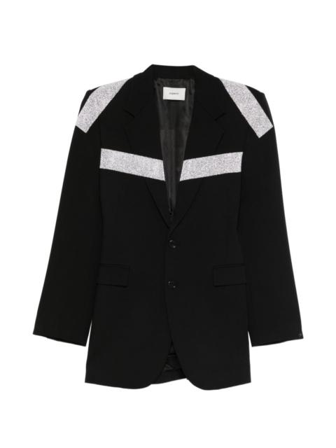 embellished single-breasted blazer