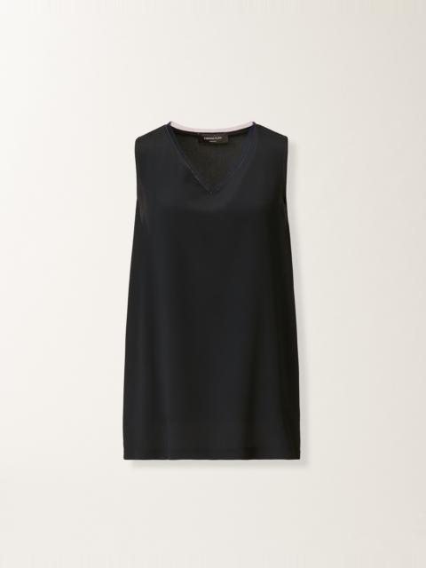 Crepe de chine tank top
