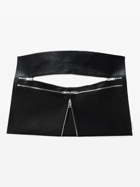 Black Large Calfskin Geo Bag