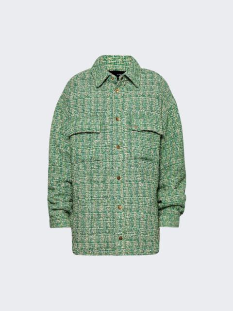 Boucle Padded Overshirt Palm Green