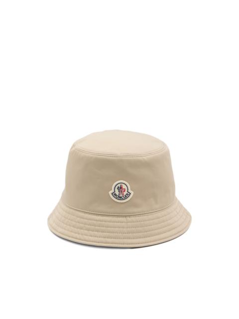 reversible logo-patch bucket hat
