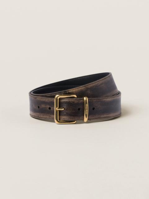 Nappa leather belt