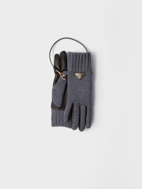 Wool and nappa leather gloves
