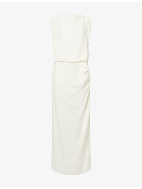 Eon Draped Woven Maxi Dress