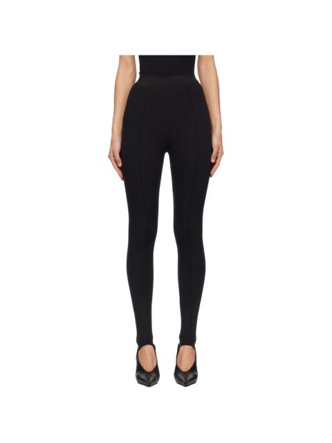 Black Opaque Stirrup Leggings