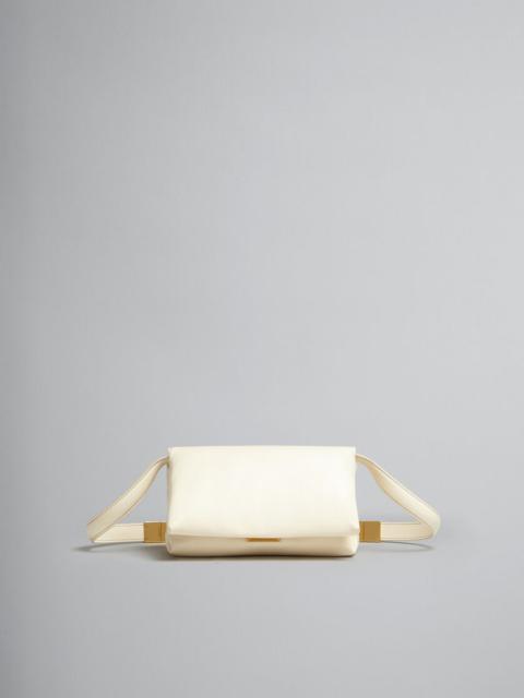 SMALL WHITE LEATHER PRISMA BAG