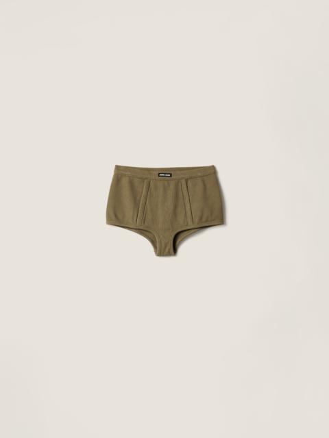 Garment-dyed ribbed boxer shorts