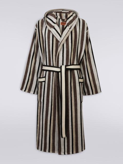 Craig striped cotton terry bathrobe