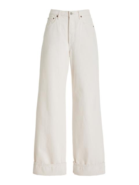 Dame Rigid High-Rise Wide-Leg Jeans white
