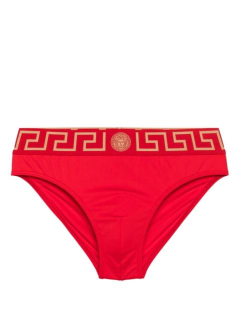 Greca-waistband swim briefs
