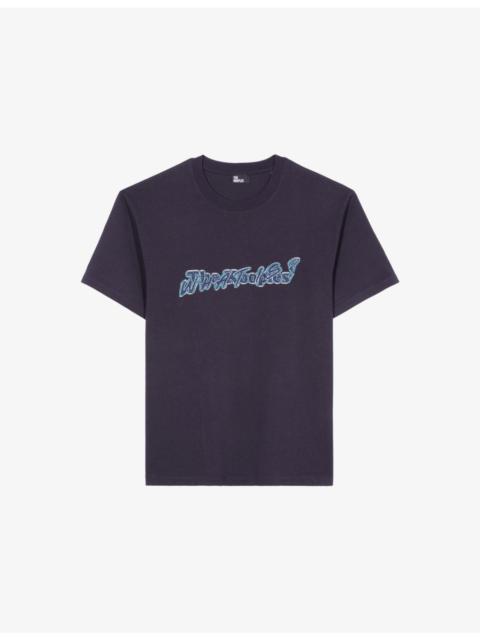 Branded Short-Sleeved Cotton-Jersey T-Shirt