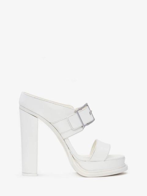Women's Platform Buckle Sandal in Ivory