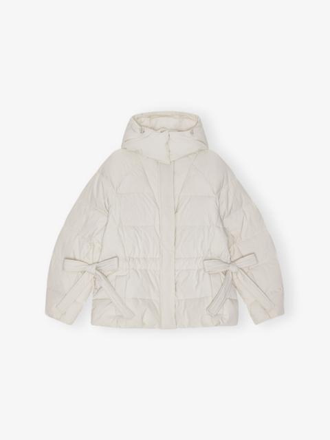 WHITE TECH OVERSIZED PUFFER JACKET