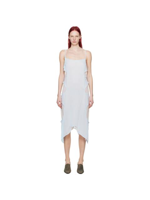 Blue & White Perdita Midi Dress