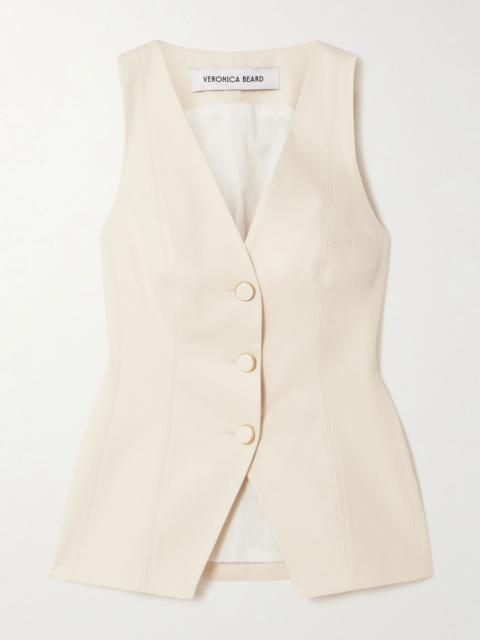 Avalina Lyocell-blend vest Ecru