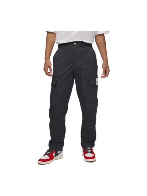 Air Jordan Button Closure Design Casual Pants Men's Black DQ7343-010