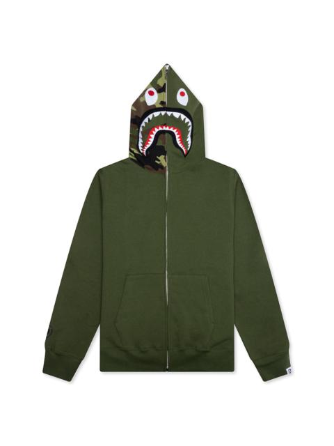 1ST SHARK FULL ZIP HOODIE - OLIVE DRAB