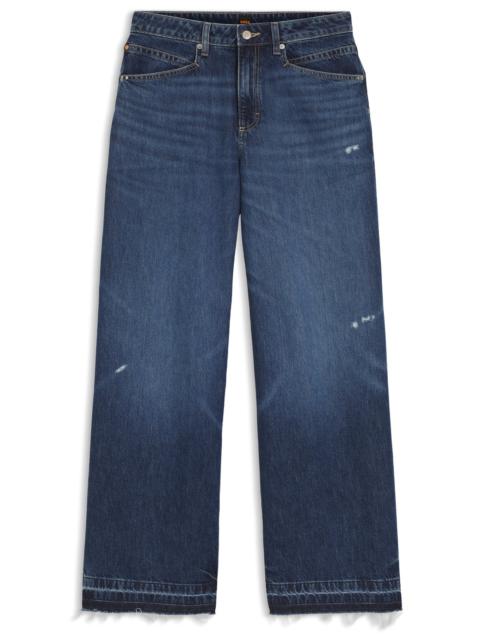 BLUE RELAXED-FIT JEANS IN RIGID DENIM